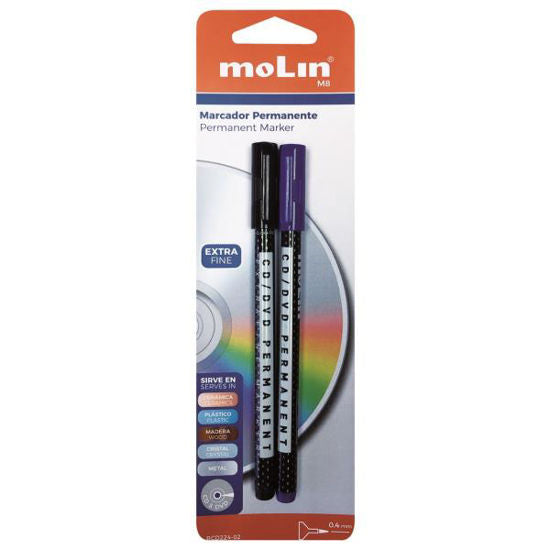 Rotulador para CD, blister de 2