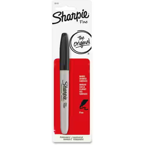 R SHARPIE 1CT FINE BLACK MARKER ON CARD - 30101