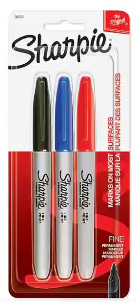 R SHARPIE 3CT ASST COLOR MARKERS - 30173