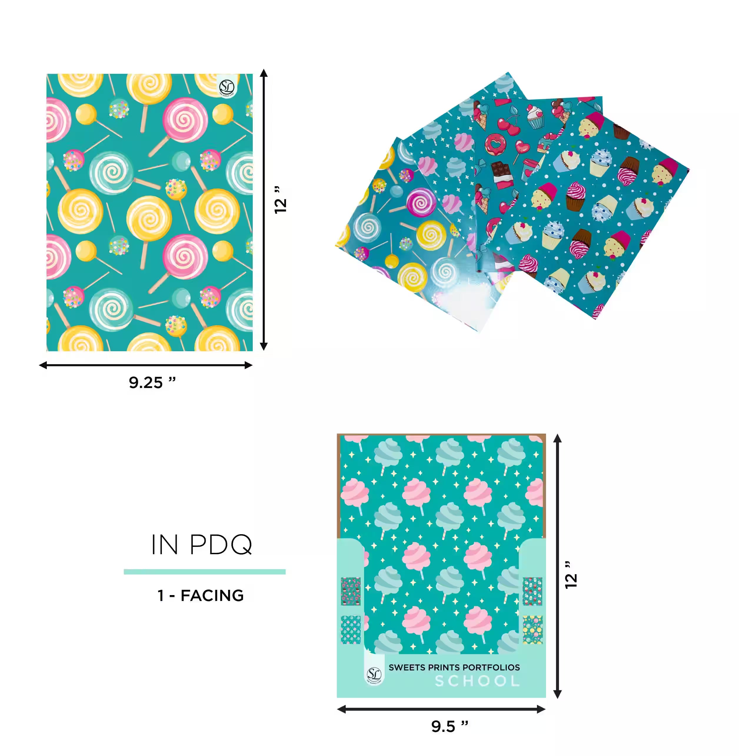 SL- SWEETS & TREATS ASST PAPER PORTFOLIO- IN PDQ