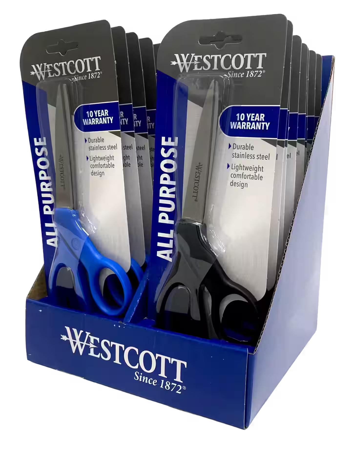 WESTCOTT 8" BENT ALL PURPOSE SCISSOR IN PDQ