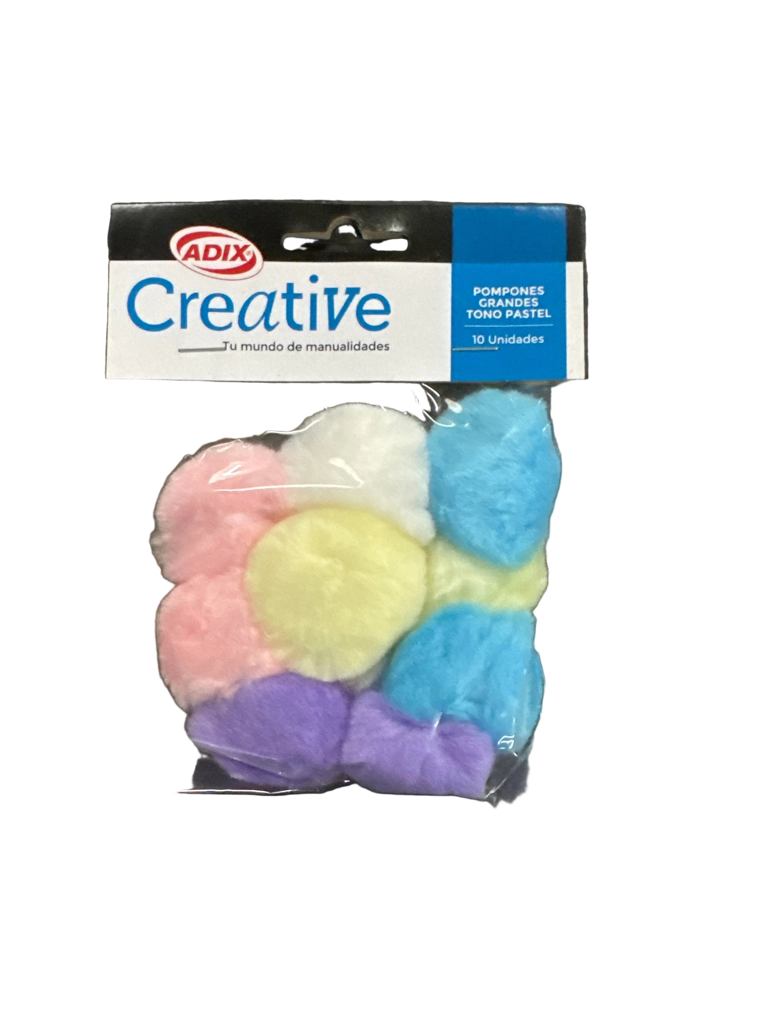 Pom Pom color Pastel Grande 10u. CREATIVE