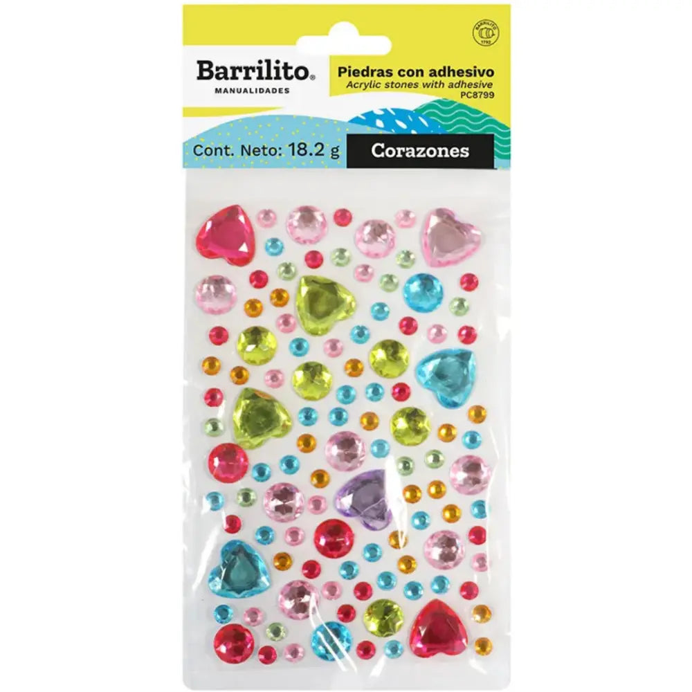 Piedras con Adhesivo 18.2g.colores mixtos