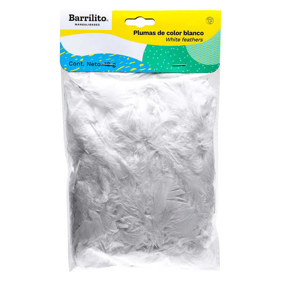 Plumas de color Blanco,ctn/72pk