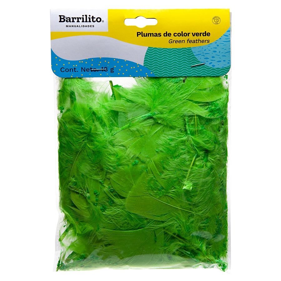 Plumas de color Verde,ctn/72pk