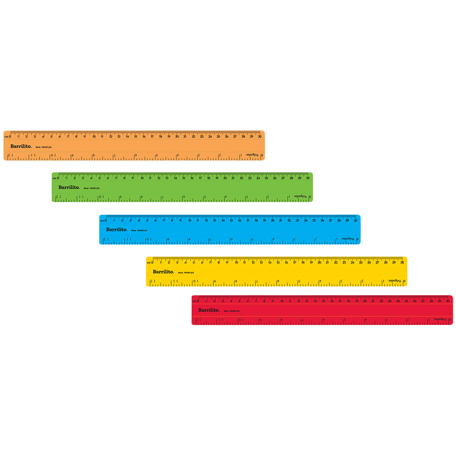 Regla flexible 30cm color solido