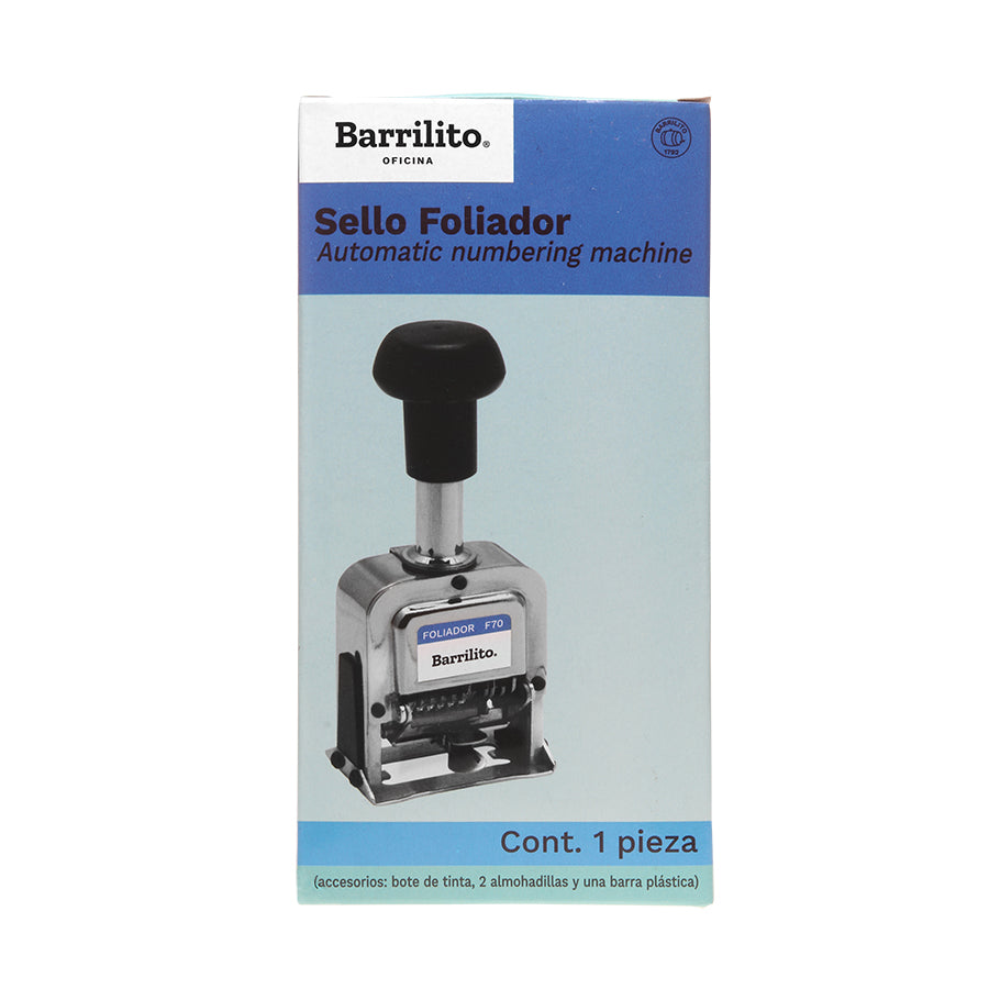 Sello Foliador 6 Digitos ctn/12pz.