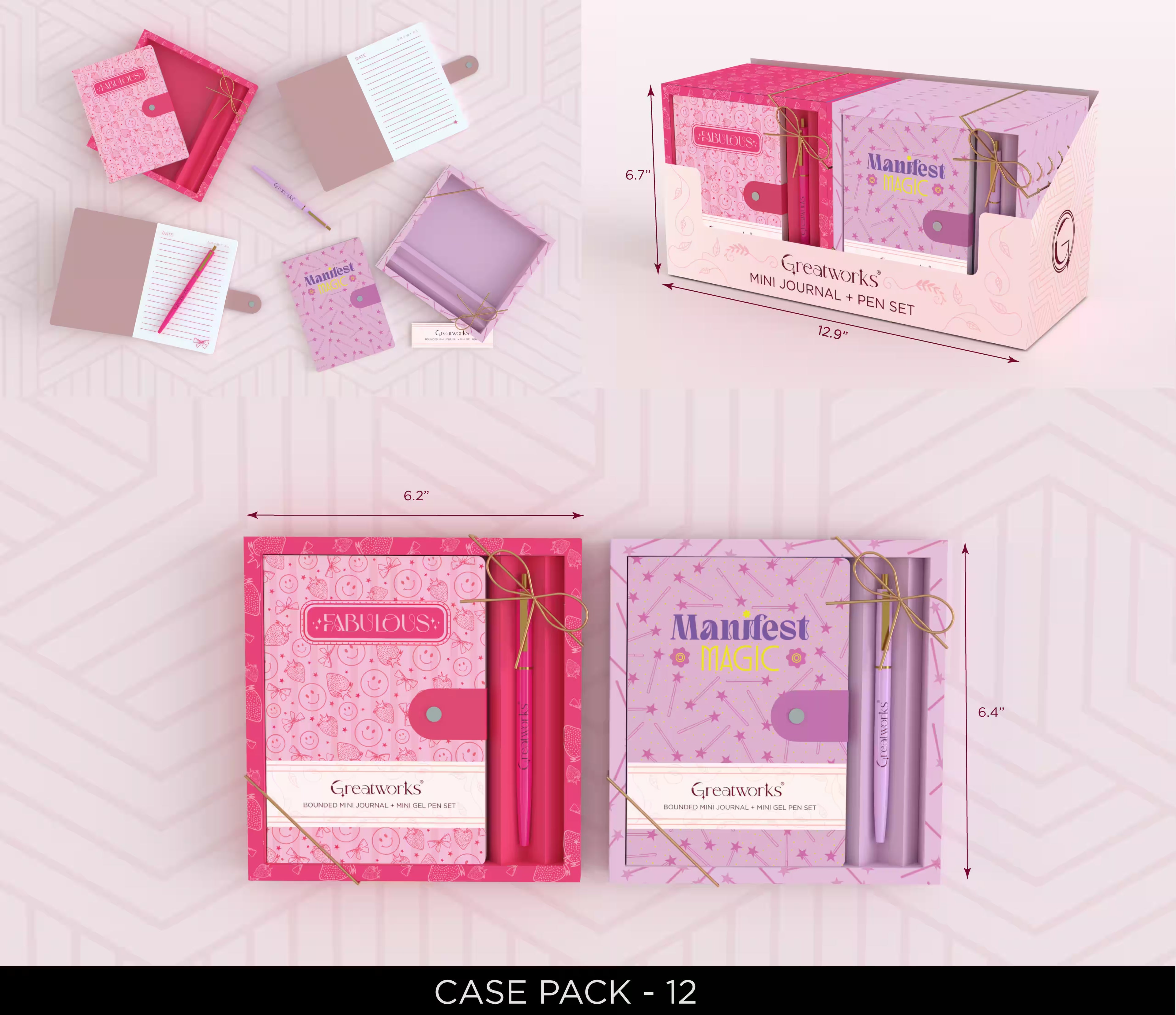 GW MINI JOURNAL BOX SET W PEN ASST