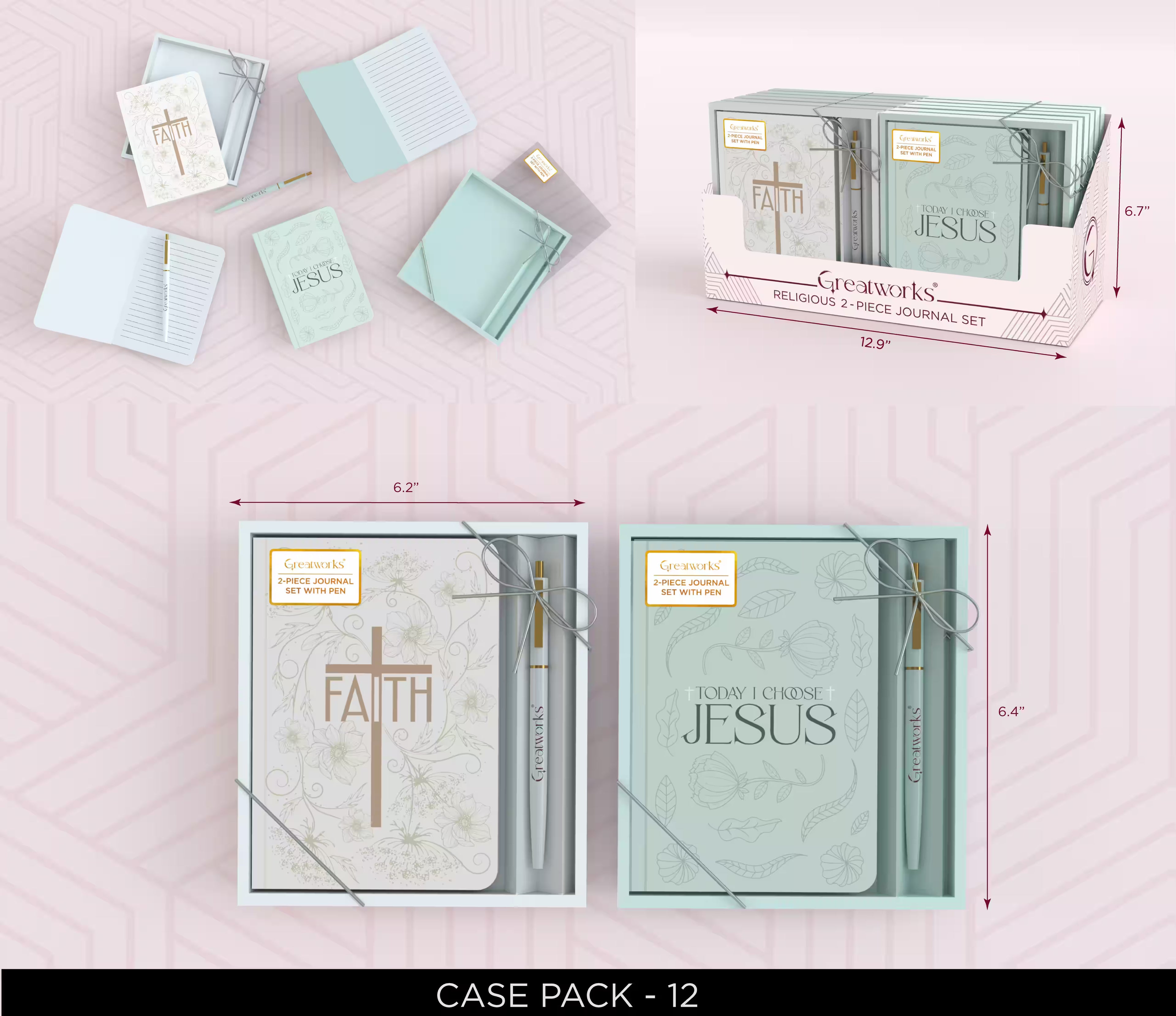 GW NOTEBOOK/BALLPOINT PEN SET RELIGIOUS ASST
