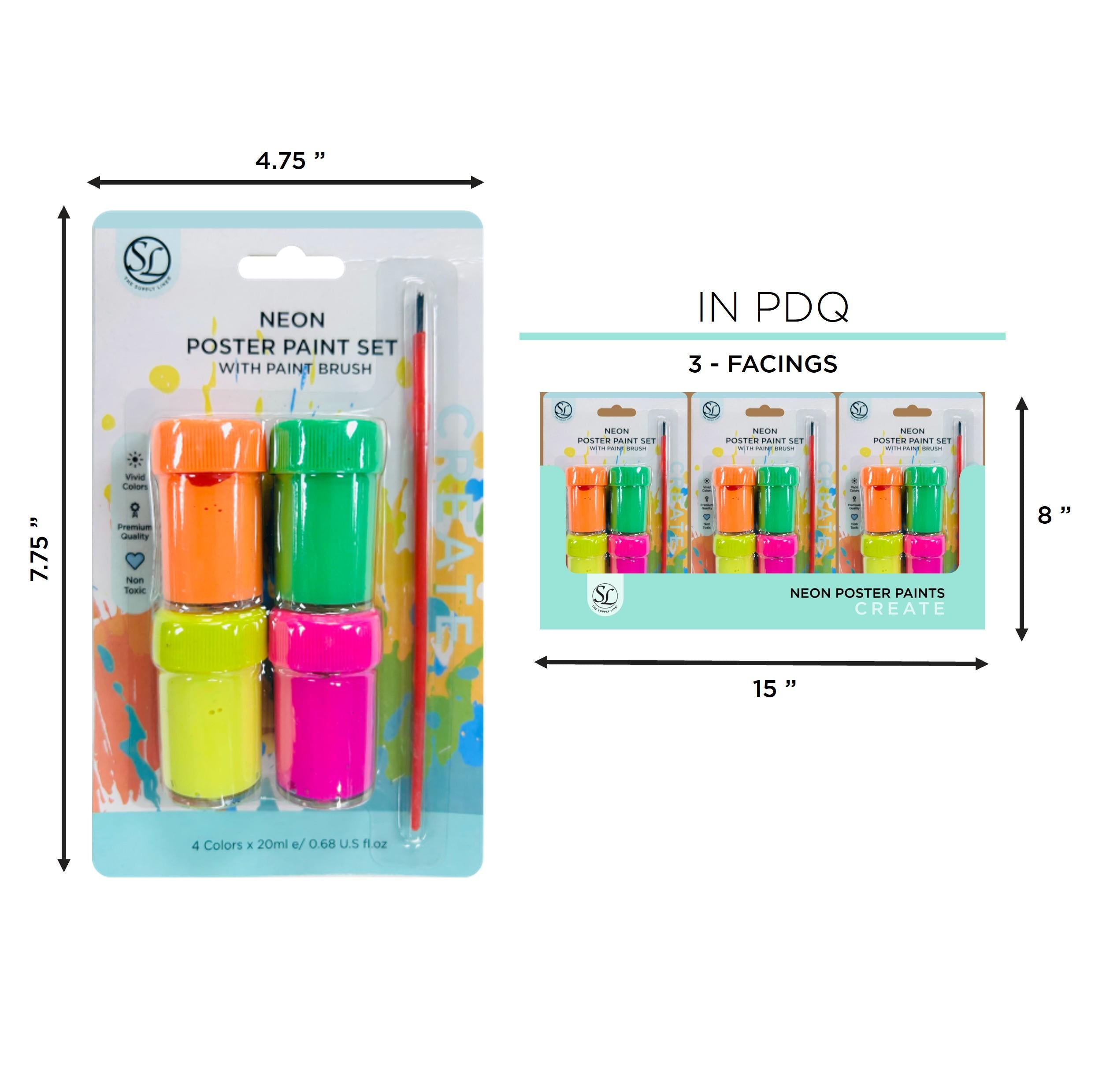 4Pk Neon Poster Paint S - 18 Ml Per