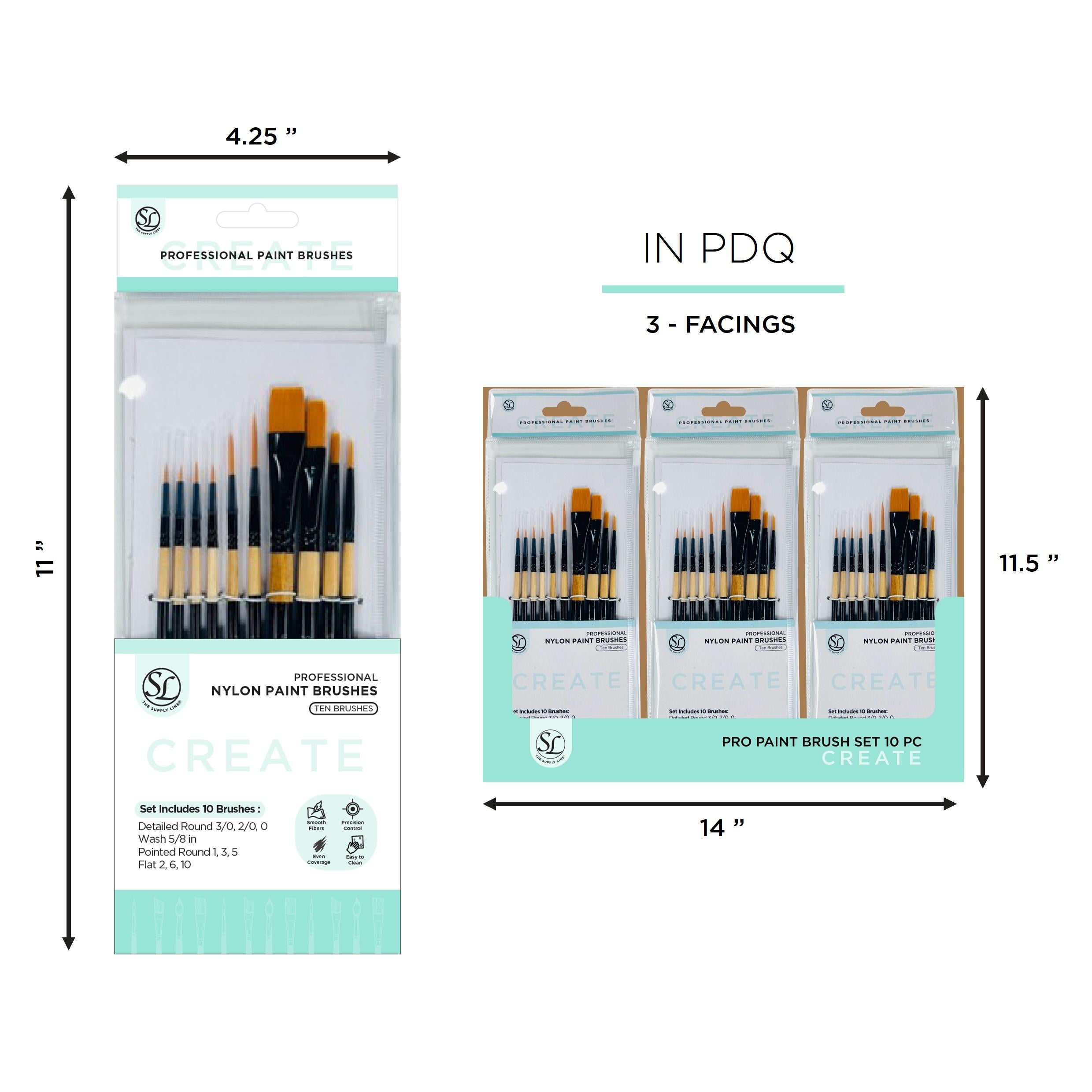 10Pc Pro Paint Brush Set