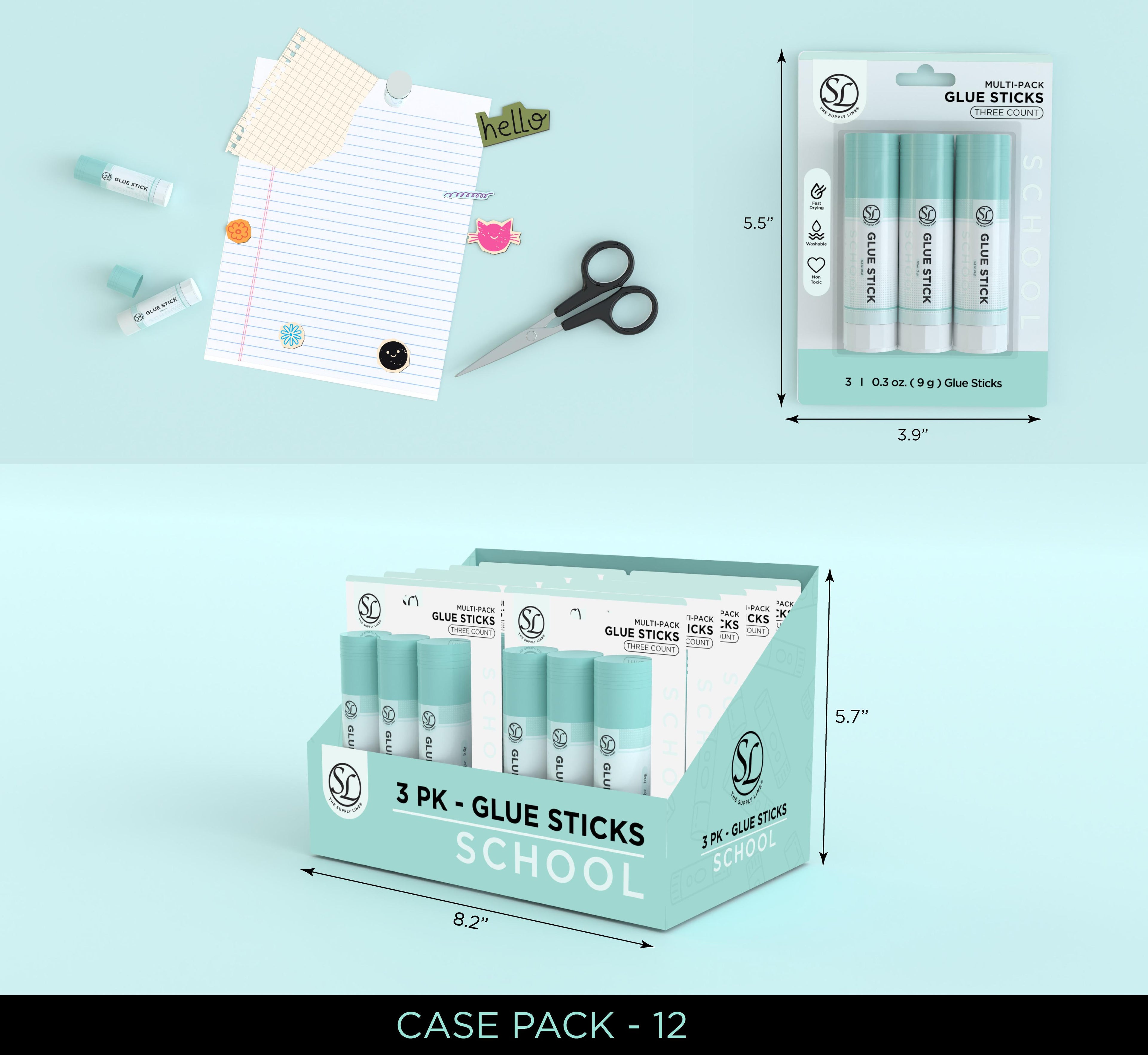 3Pk Gluesticks In 9G/Stick