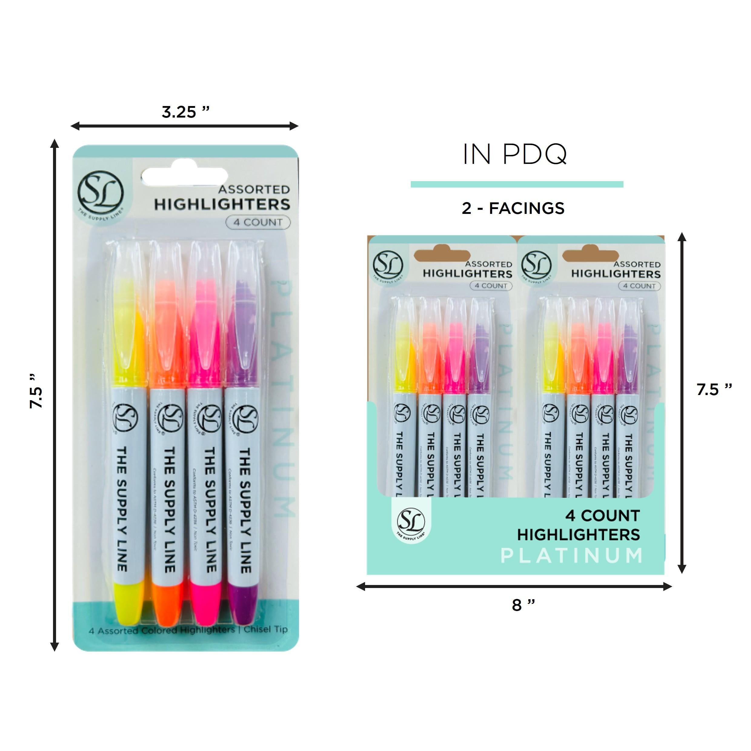 4Ct Highlighters In - Asst Colors