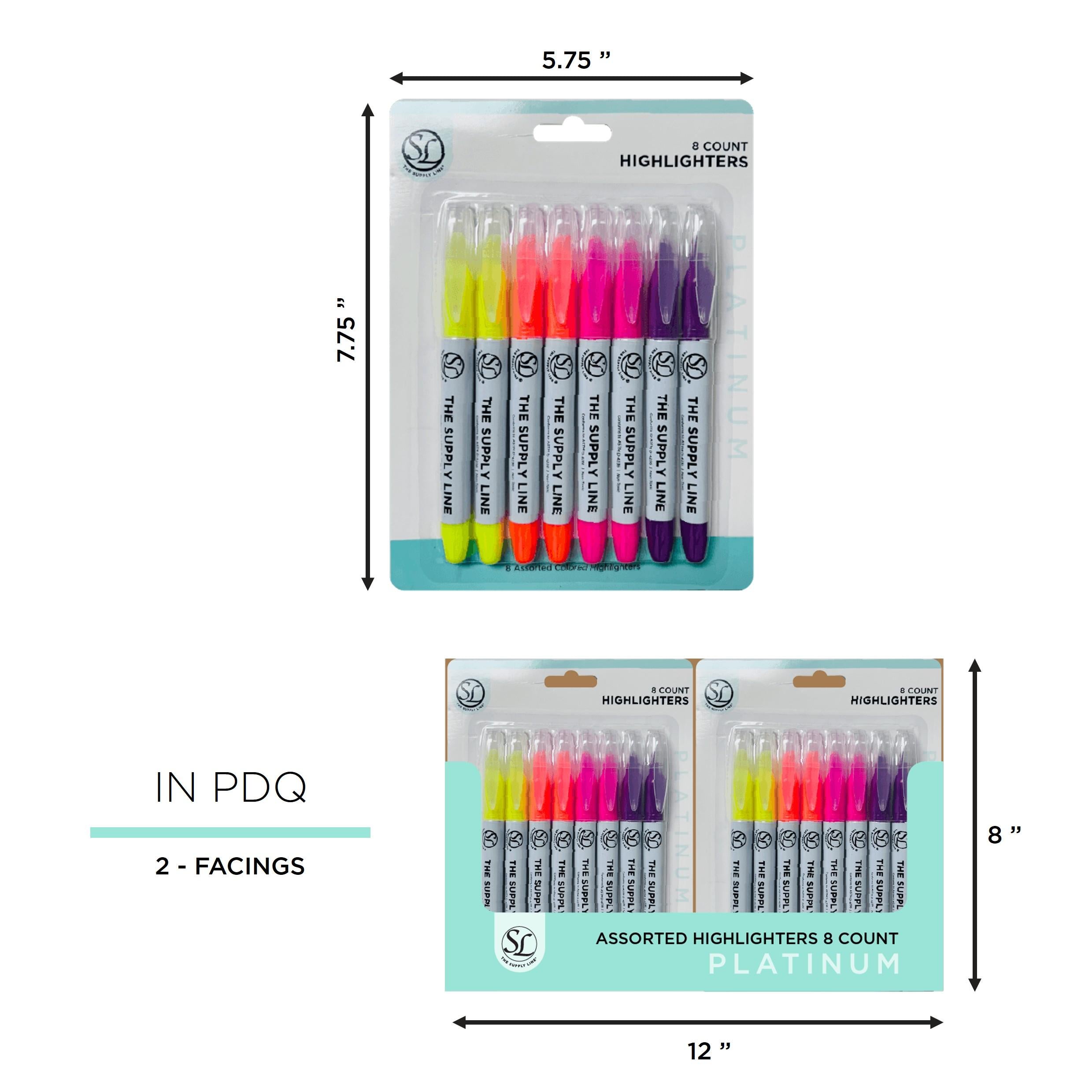 8Ct Highlighters In - Asst Colors