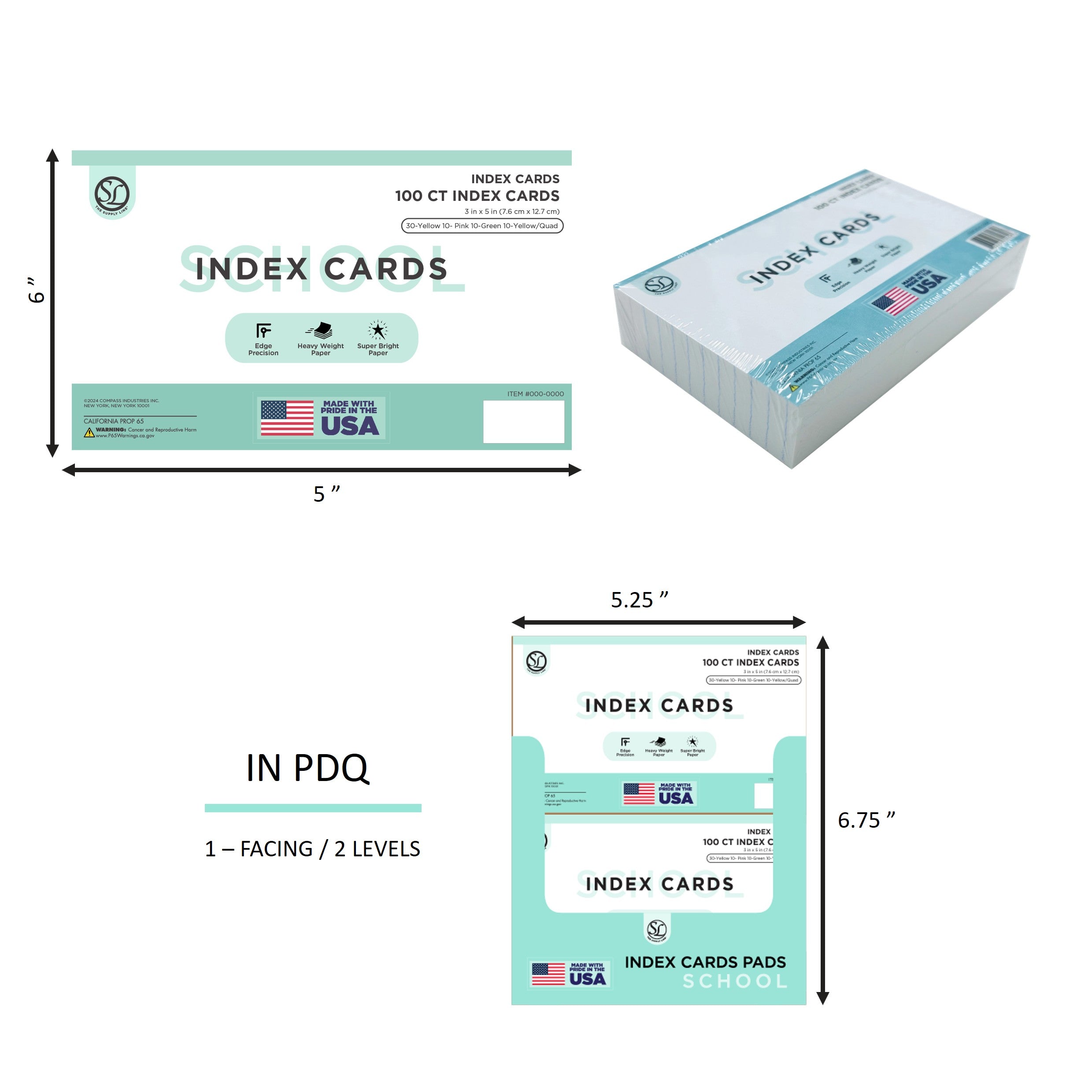 Index Cards White 3X5" 24/