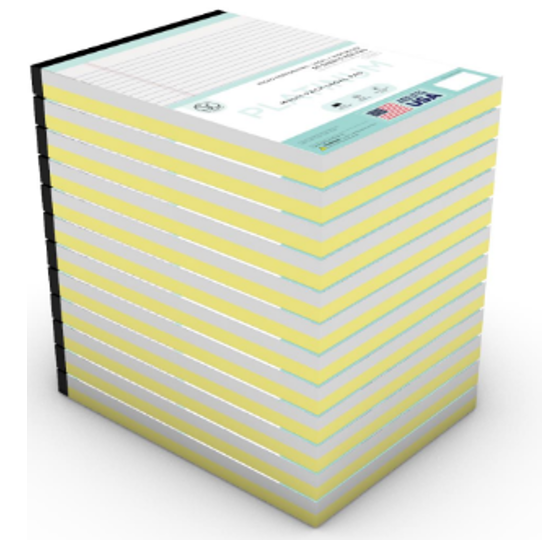12Pk Legal Pads 5X8" White/Canary