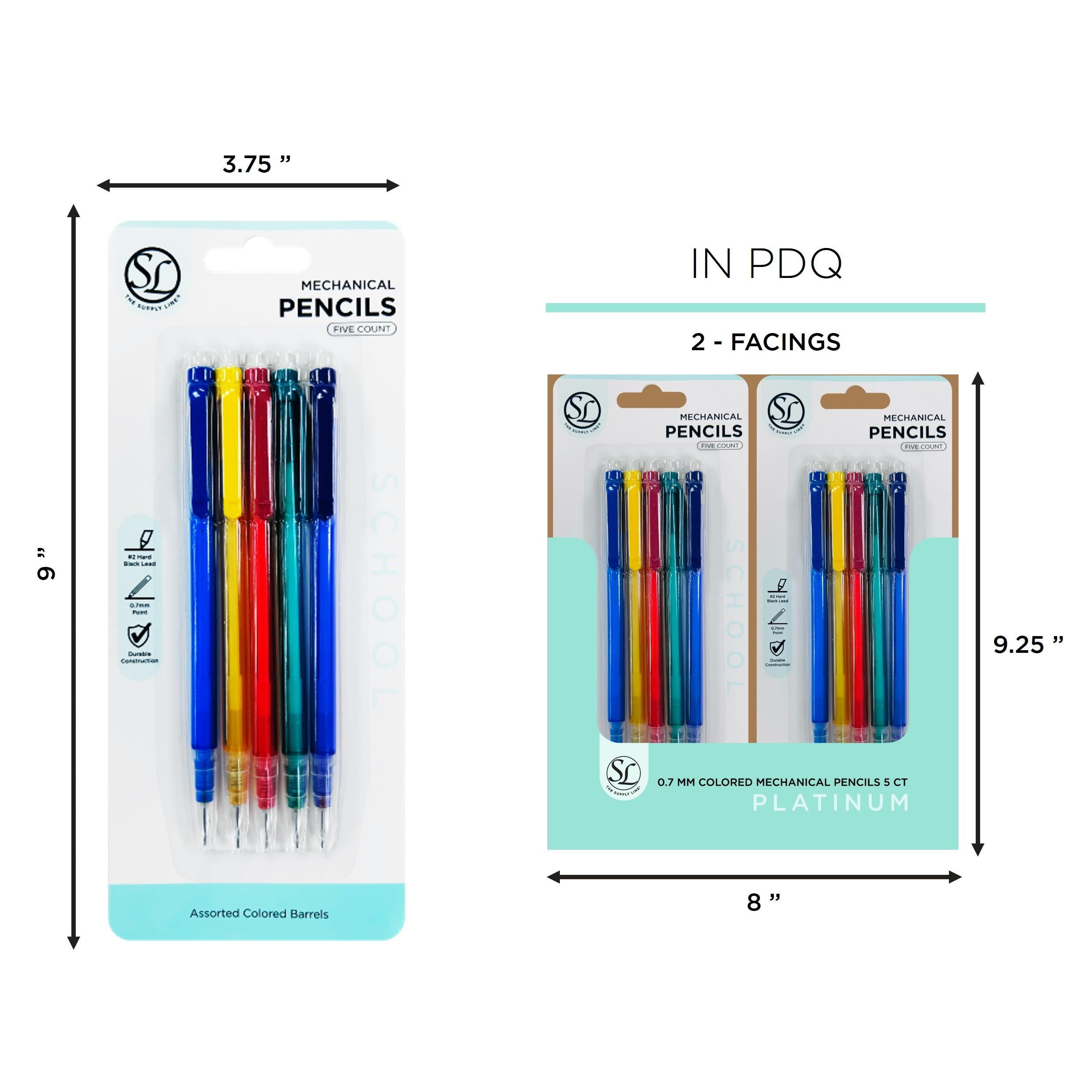 5Ct Mechanical Penci Ls- 0.7Mm-Colored Barrel