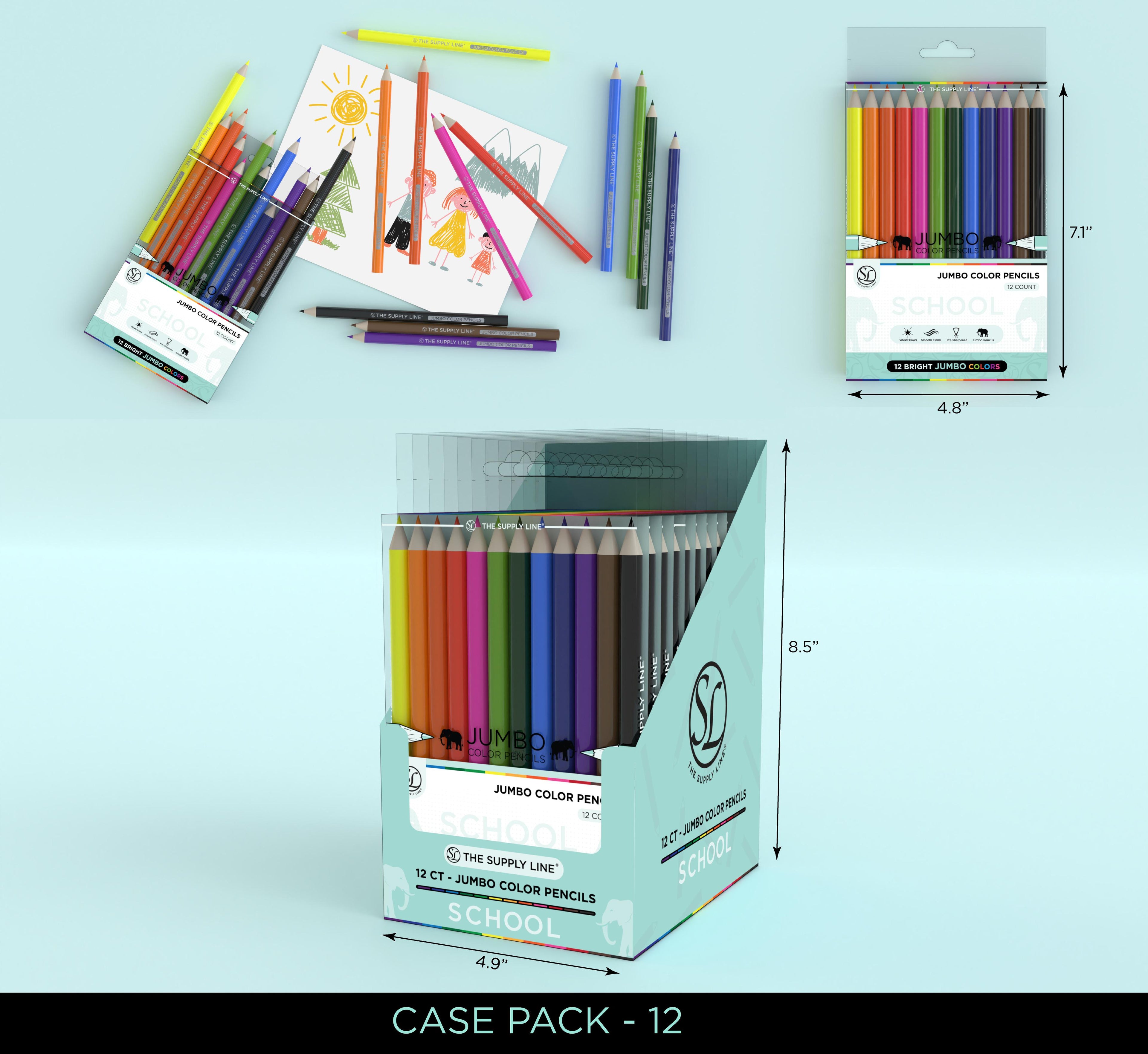 12Ct Jumbo Colored Pencils