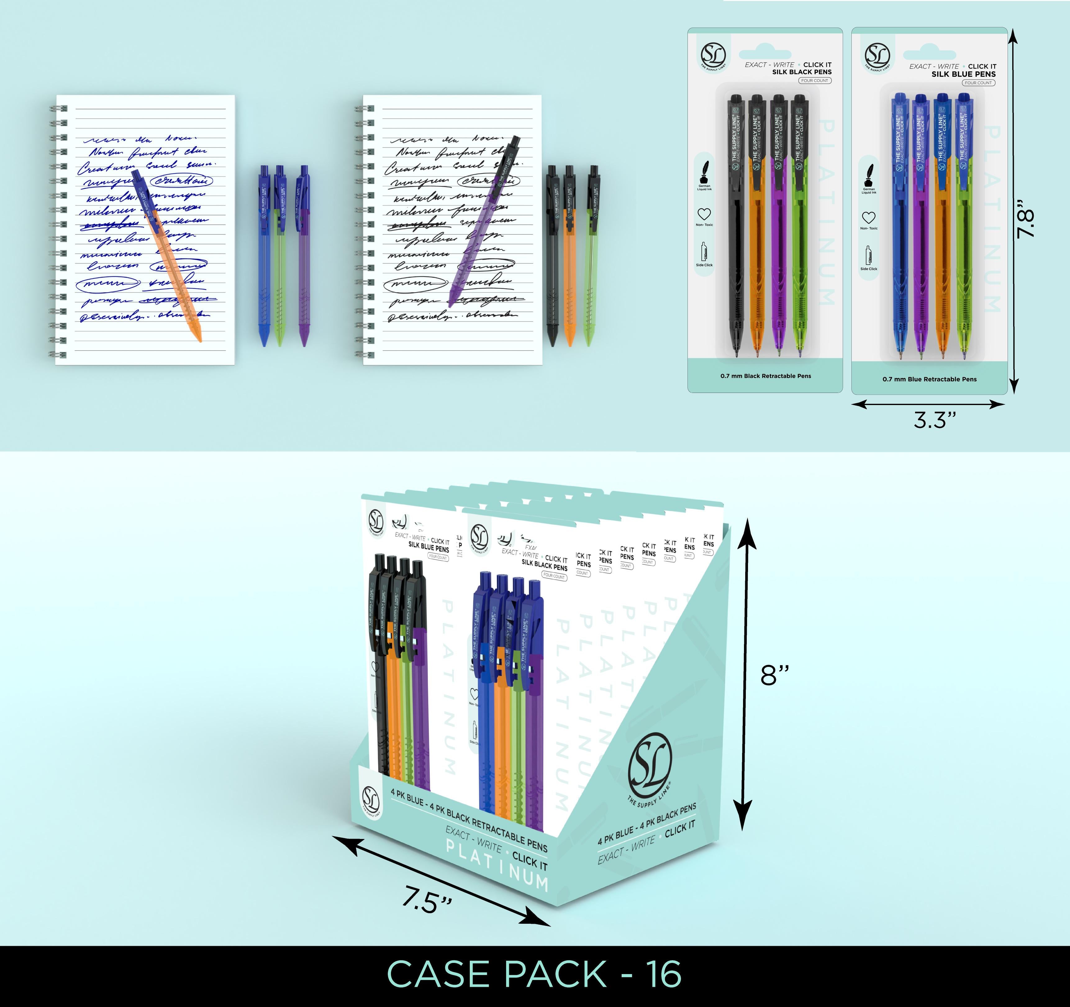 Exact Write - Click 4Pk Black 4Pk Blue