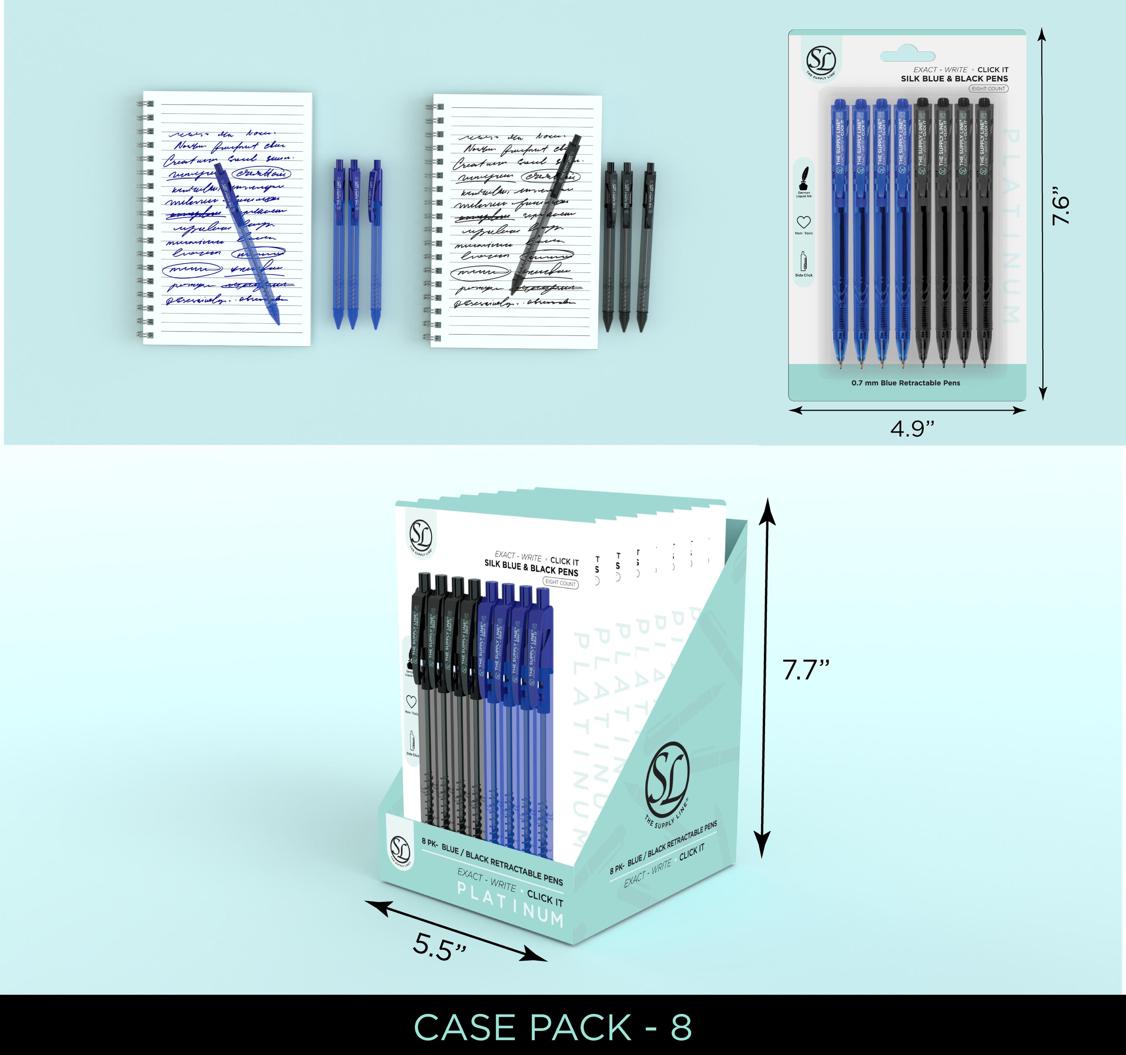 Exact Write - Click 8Pk (4Blk/4Blue) In