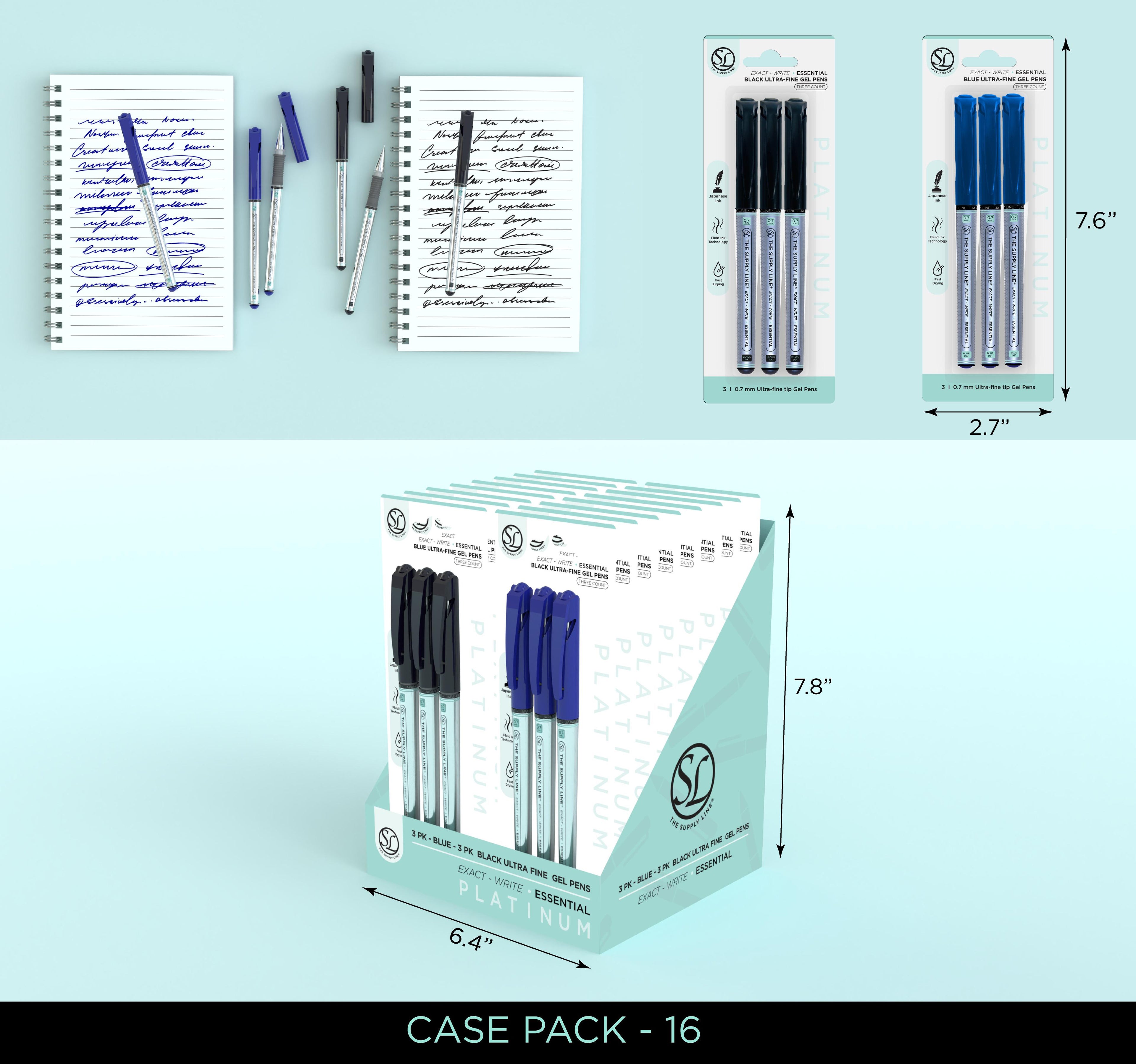 Exact Write-Essential 3Pk Blue/3Pk Black