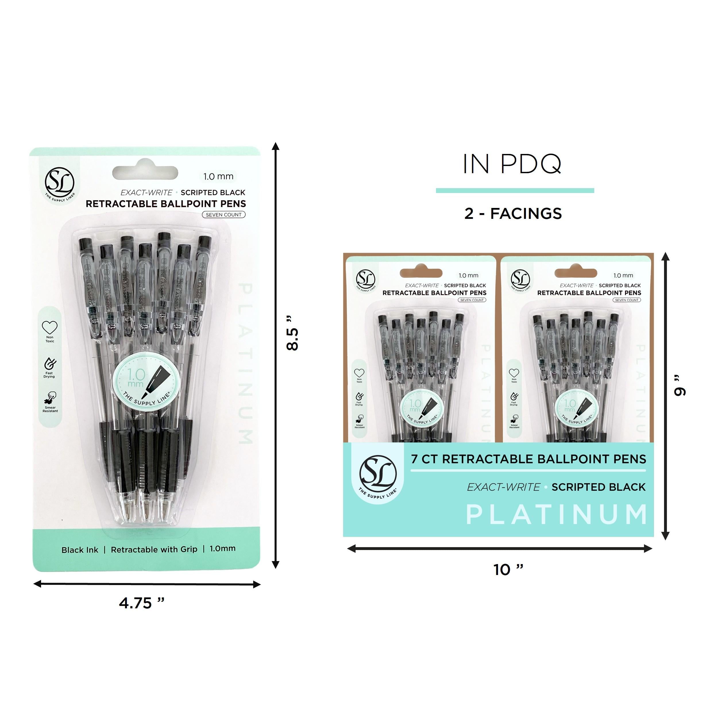 7Ct Black Ink Ballpoi Nt Pens In - 1.0Mm
