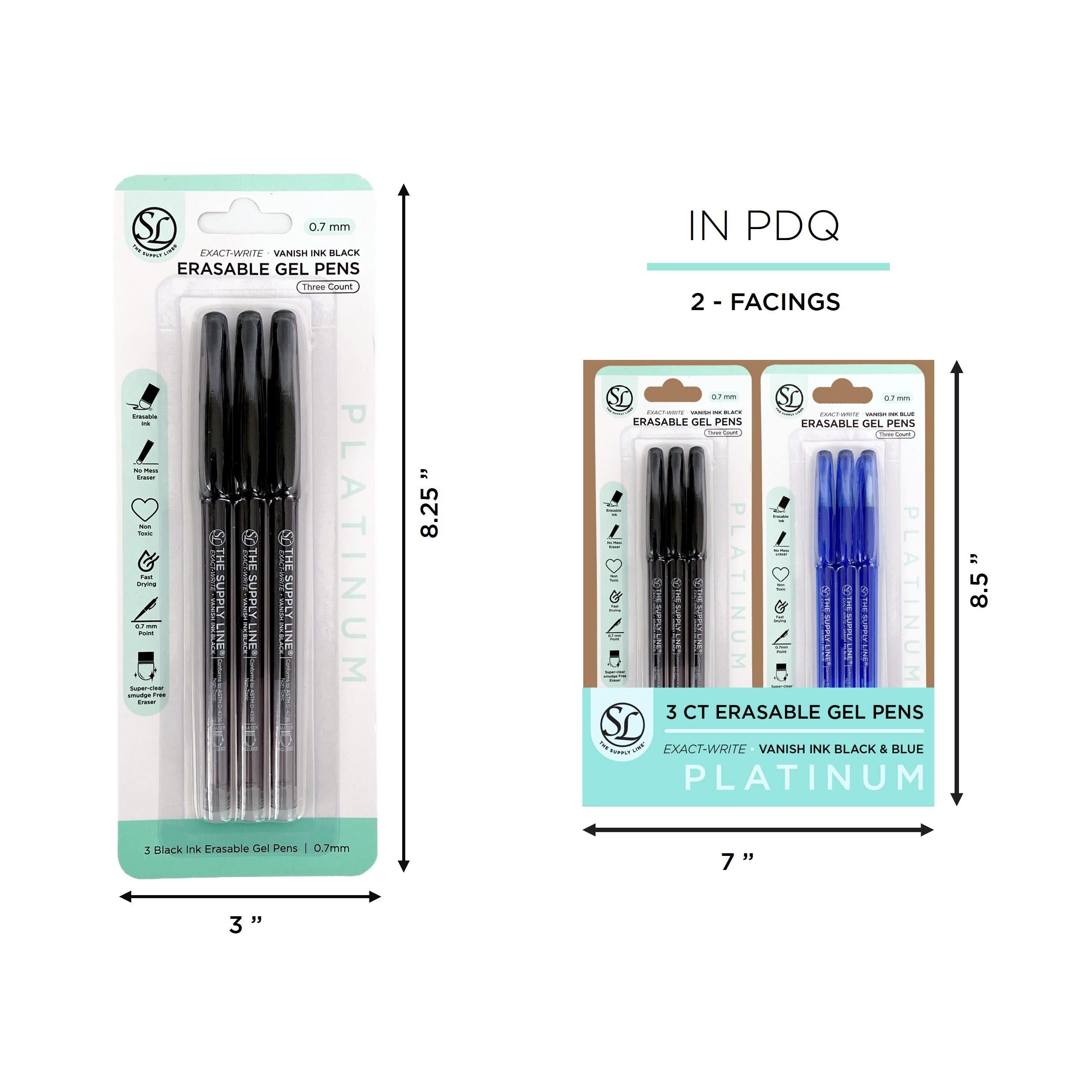 3Pk Erasable Gel Pens - Blue Set & Black Set A