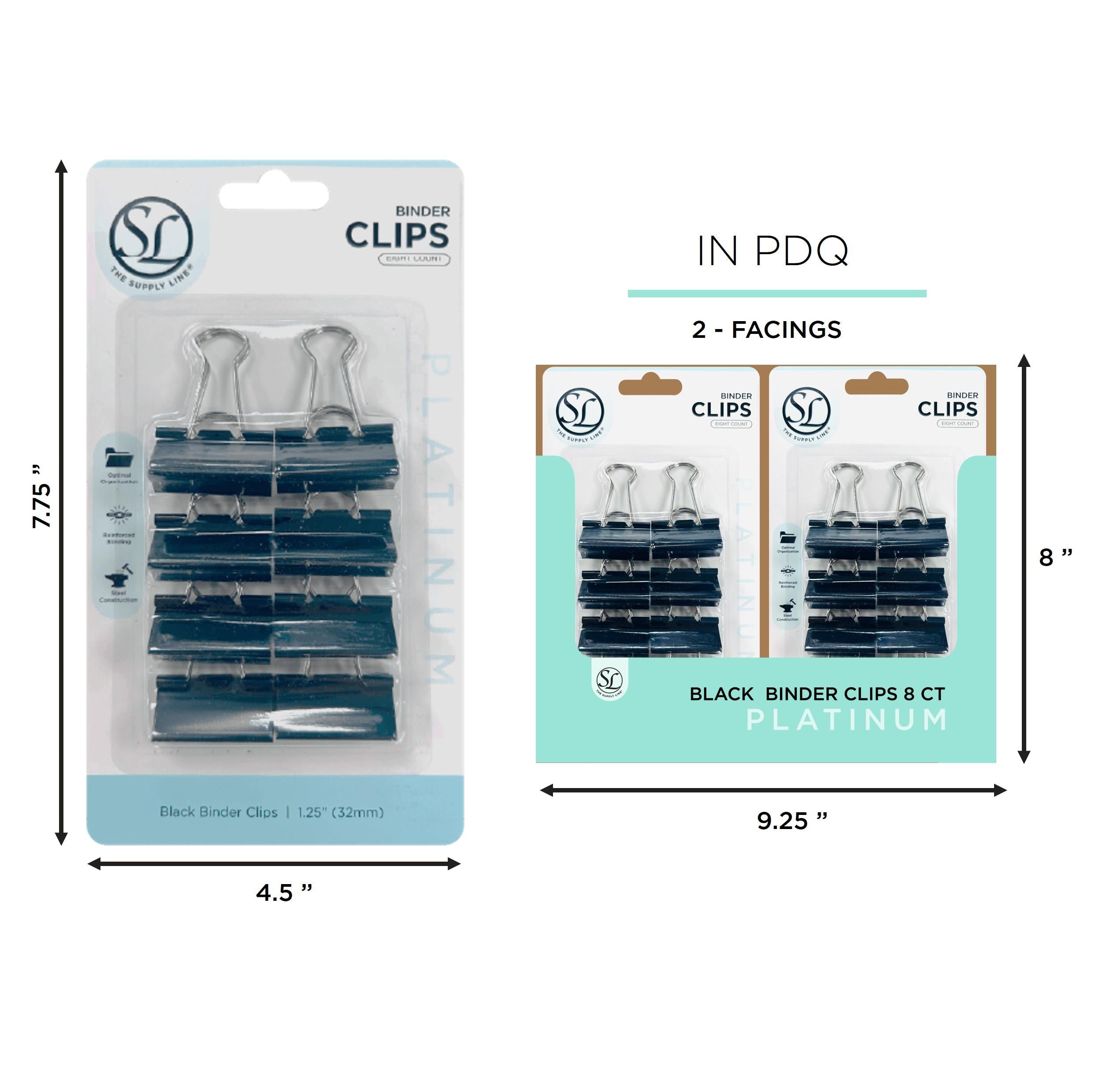 8Ct Black Binder Cli Ps In - 32Mm