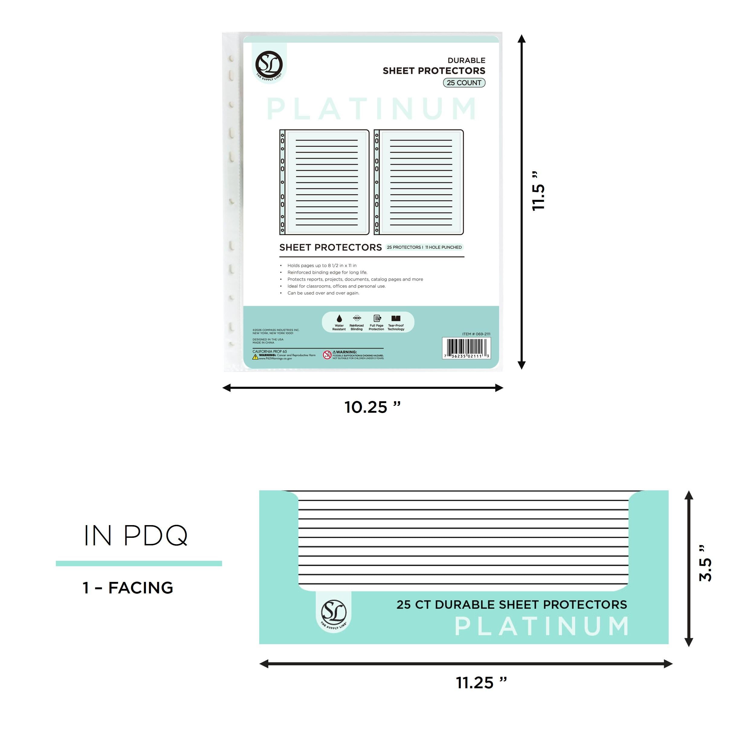 25Pk Sheet Protector Heavy Weight