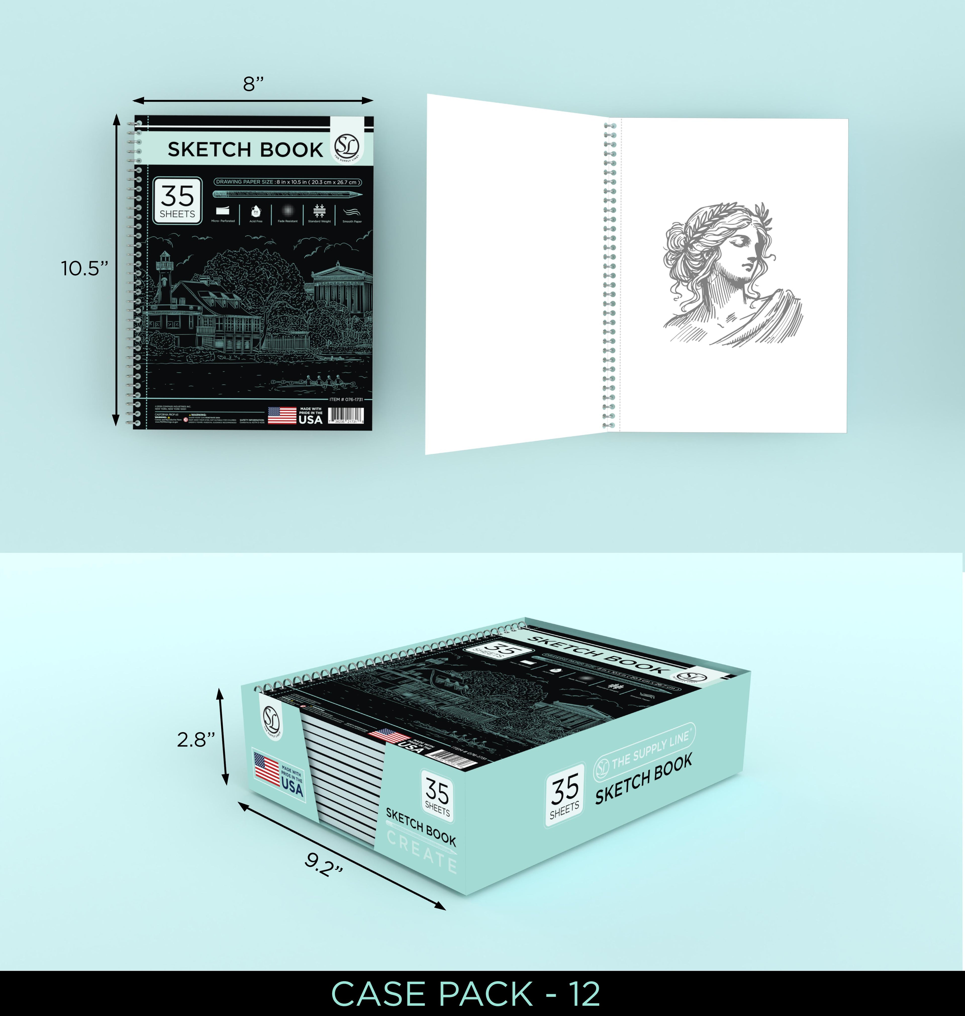 Side Spiral Sketch Book 35Pg