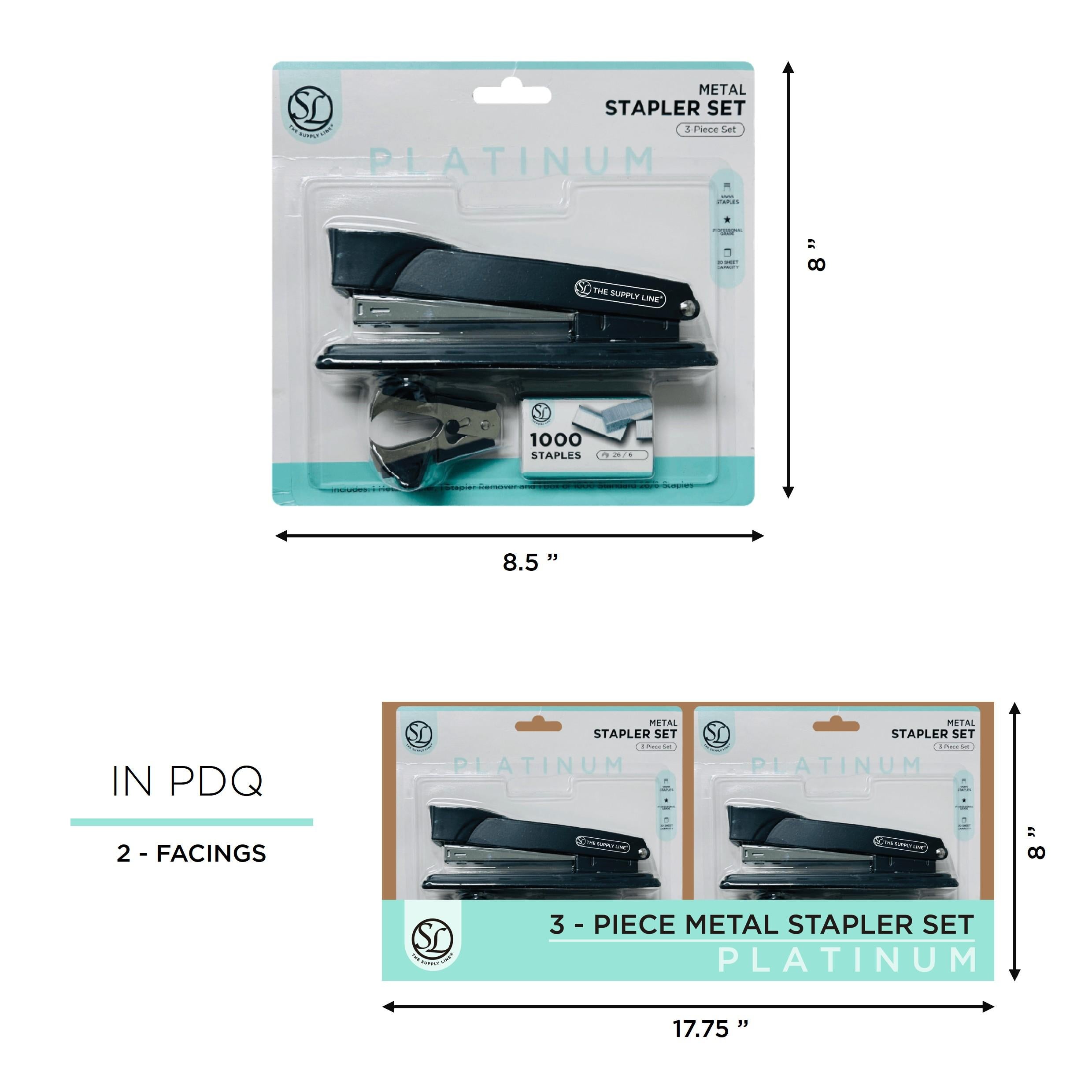 Metal Stapler Set W Staple Remover &Staples