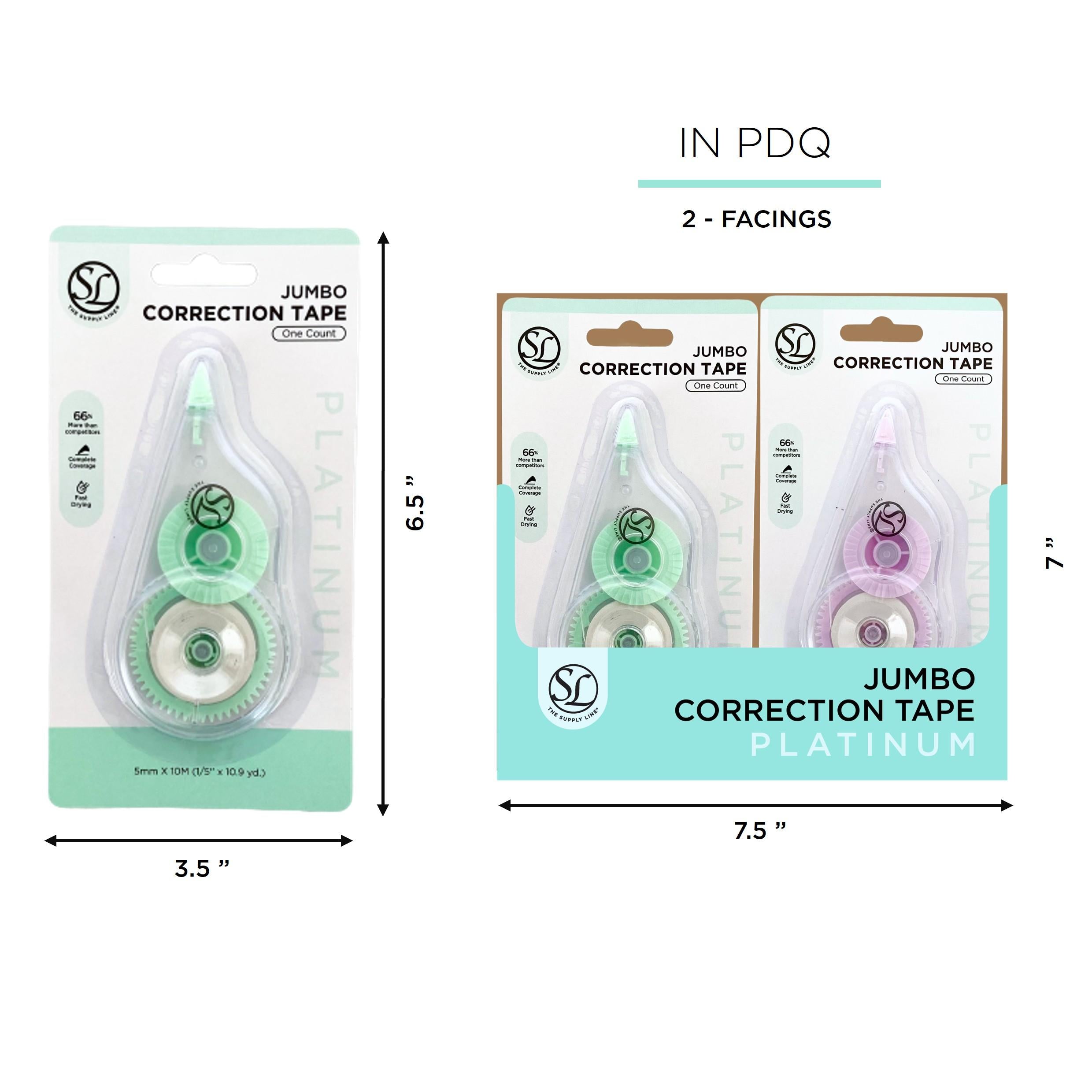 Correction Tape-Asst Colors In -Pink &Mint