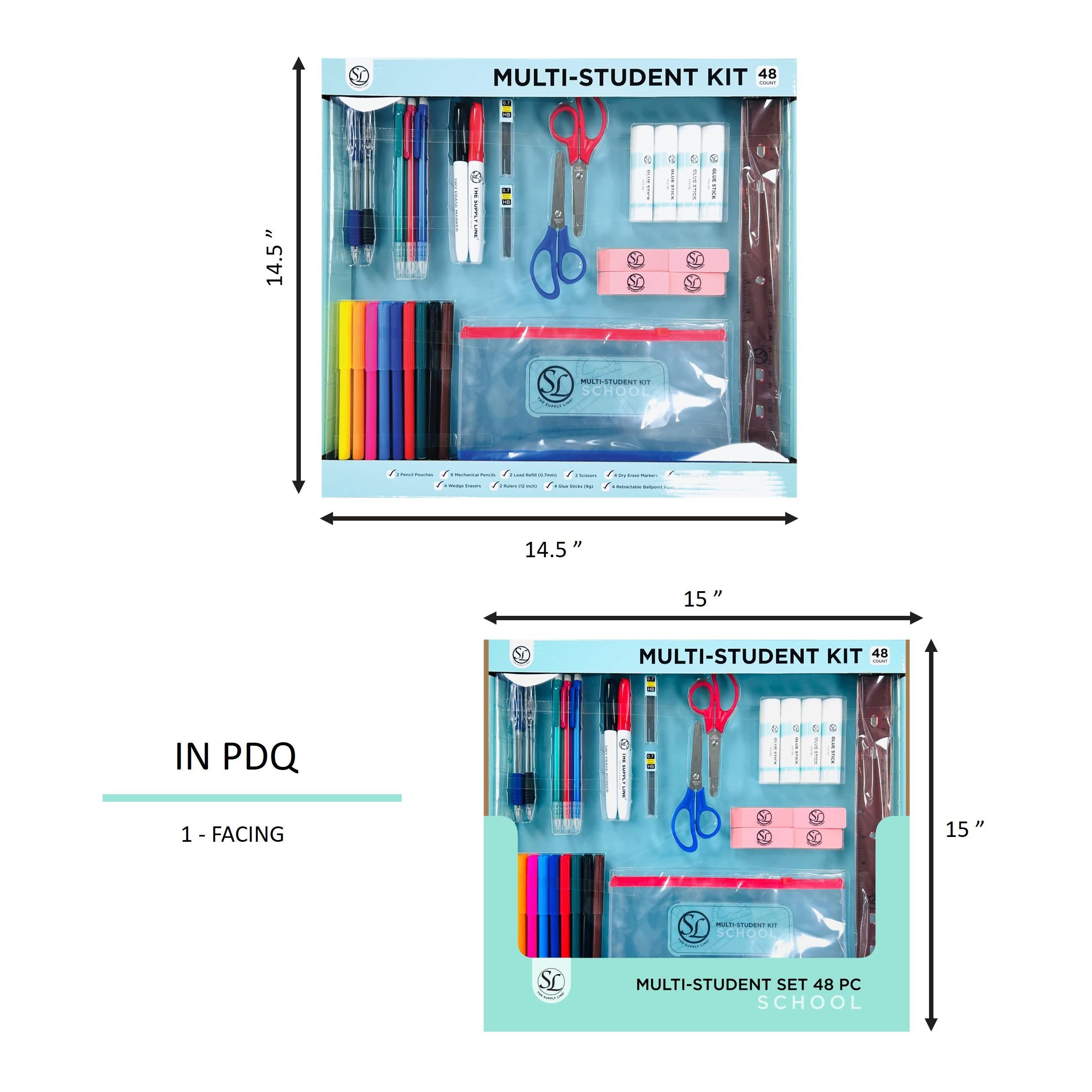 48Ct Stationery Box W Pencil Case, 6 Pencils