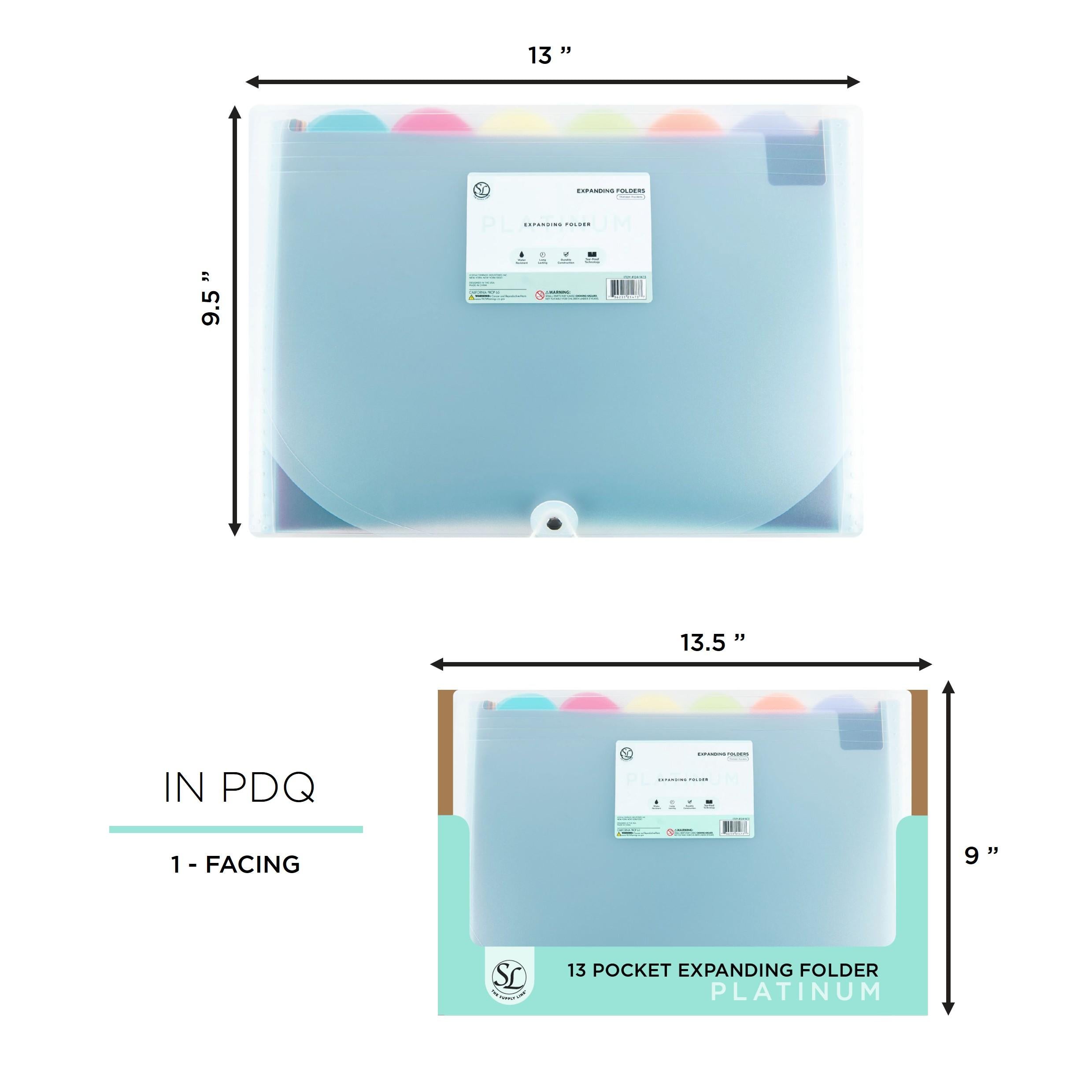 13 Pocket Exp Anding Folders Asst