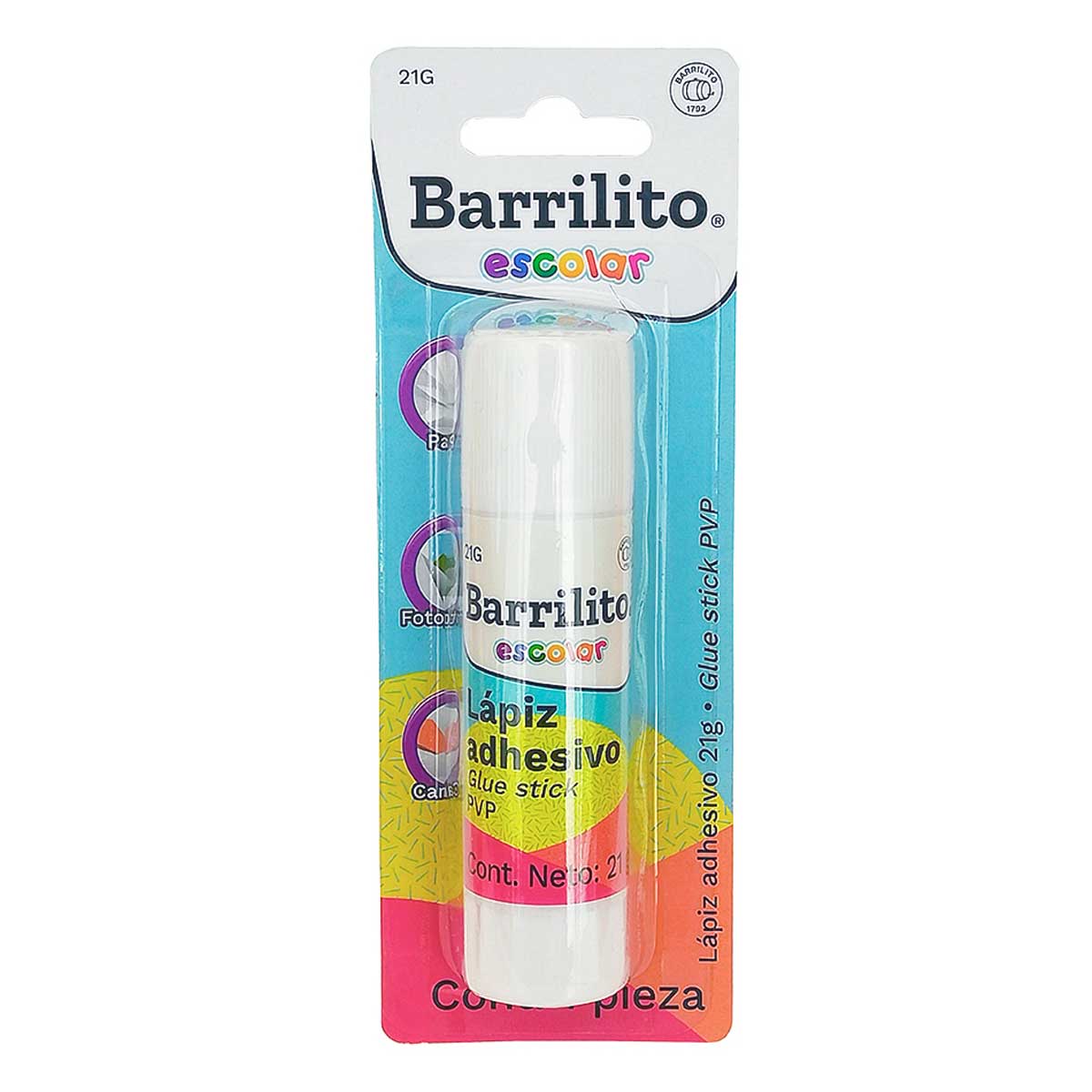 Lapiz adhesivo 21g. B/P, ctn/144pz.