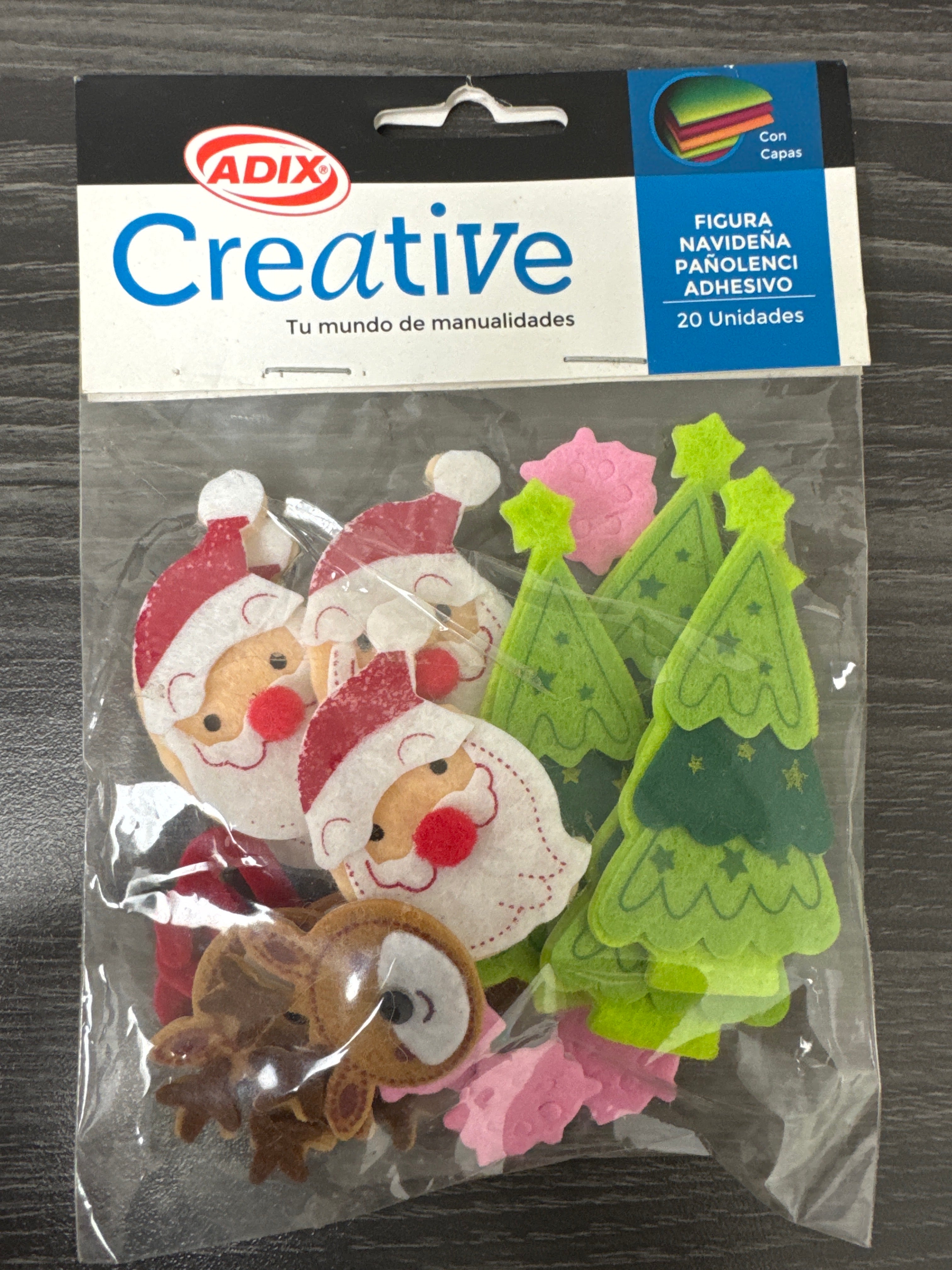Figura Navidad Fieltro Adhesivo pk/20u (049) CREATIVE