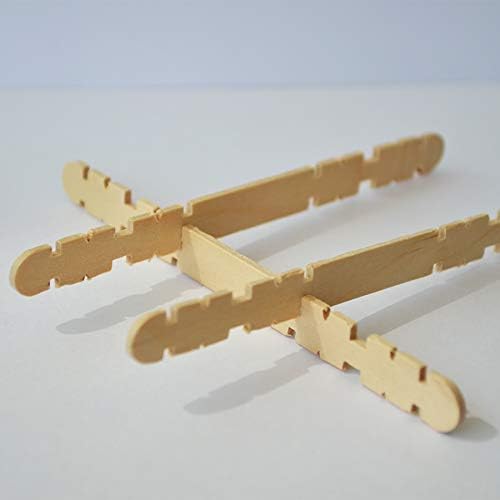 Palitos planos de madera para armar color natural pk/50pz.