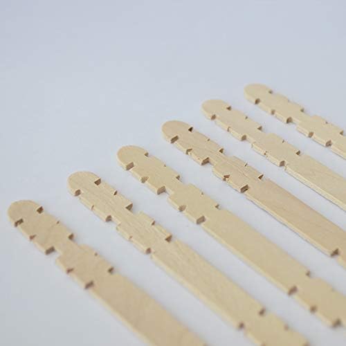 Palitos planos de madera para armar color natural pk/50pz.