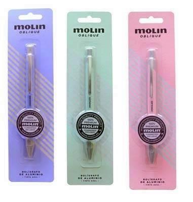 Boligrafo OBLIQUE Pastel Rosa,Azul y Verde B/P