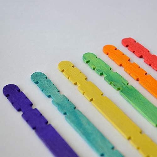 Palitos palnos de madera para armar de colores pk/50pz.