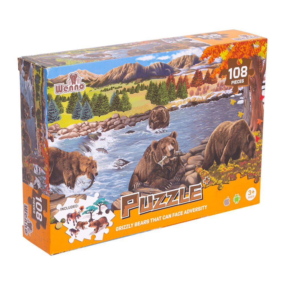 Puzzle Oso 108pz, + Accesorios WENNO