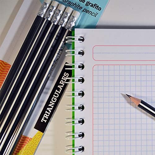 Lapiz Negro de Grafito Hb Triangular pk/5pz B/P ctn/240