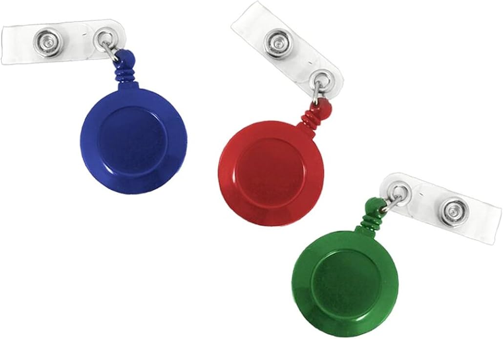Broche para gafete retractable yoyo colores mix pk/12pz.colores surtidos