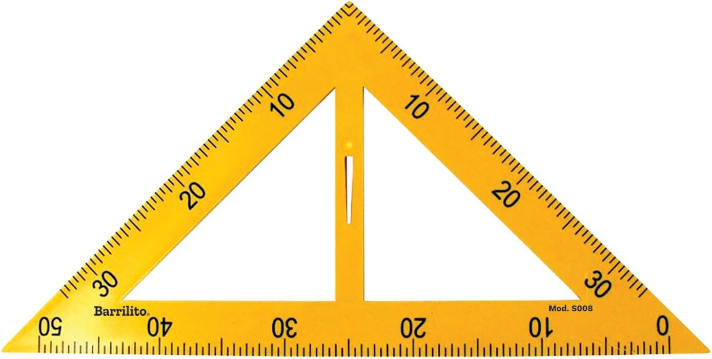 Escuadra Plastica ,caja/25pz.
