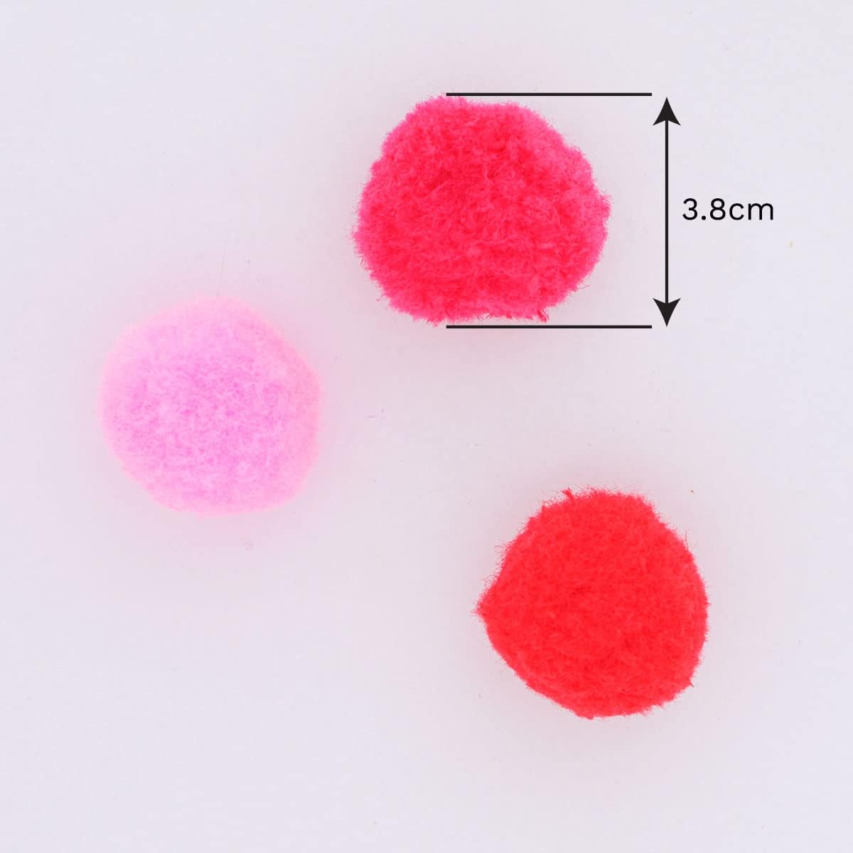 Pom Pom Gama de Colores Rojo-Rosa pk/100u.