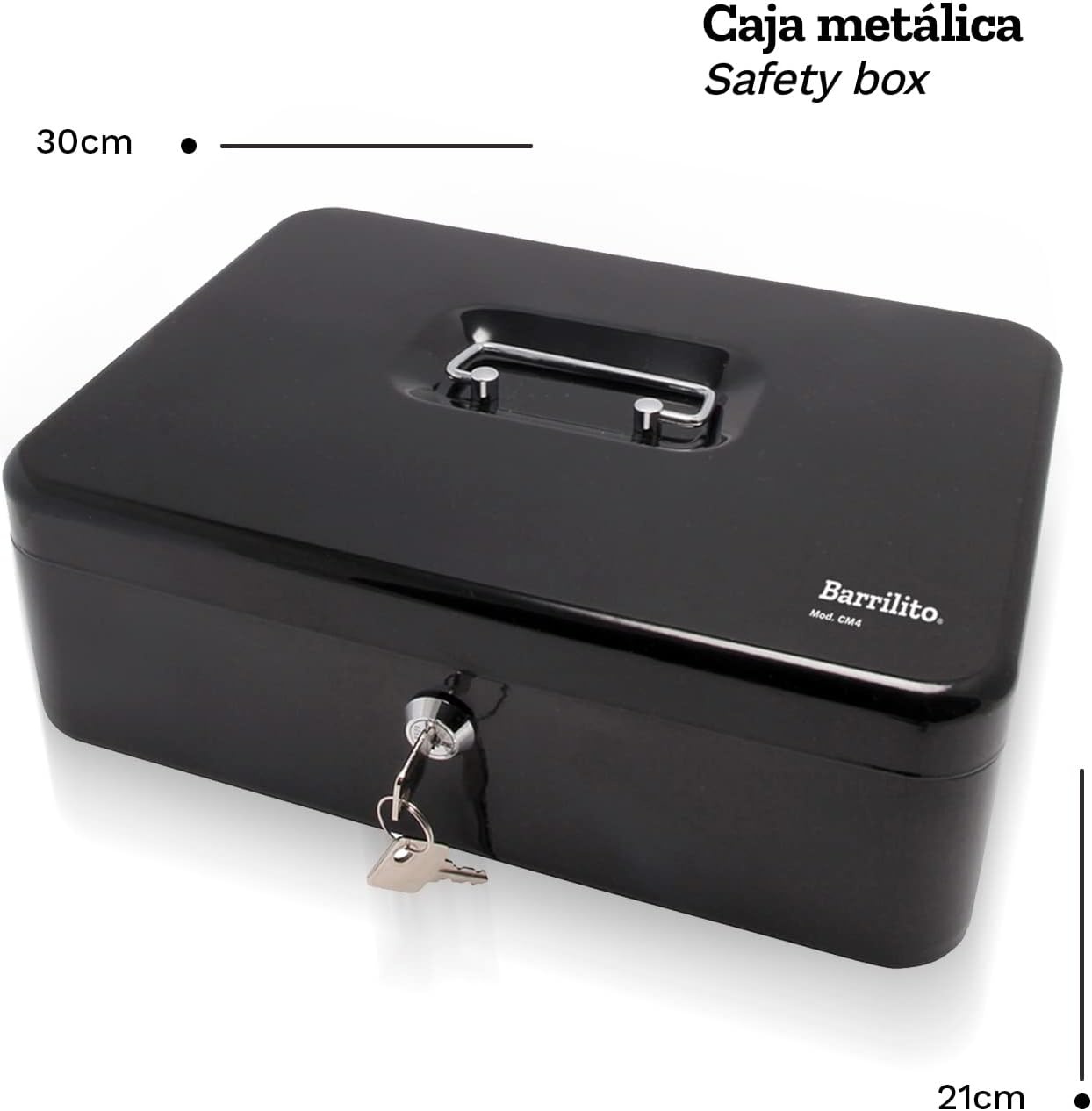 Caja Metalica para dinero 31x24.5x9.5cm,ctn/6pz.