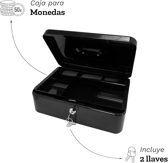 Caja Metalica para dinero 25x17x8cm,ctn/6pz.
