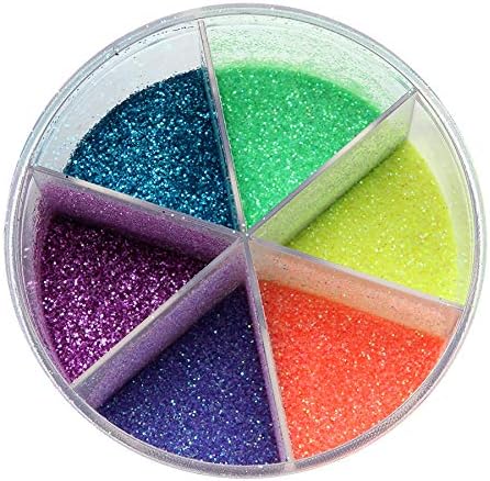 Escarcha en pote 6 colores con, aplicador ctn/72pz.,precio por unidad