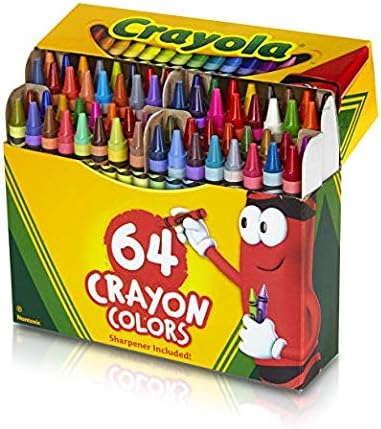 R CRAYOLA 64 CT CRAYONS WITH SHARPENER 52-0064