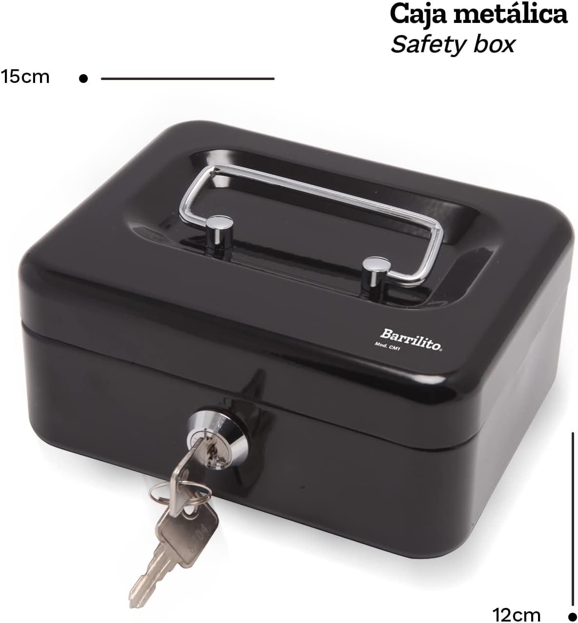 Caja Metalica para dinero  15x12x7cm. ctn/6pz